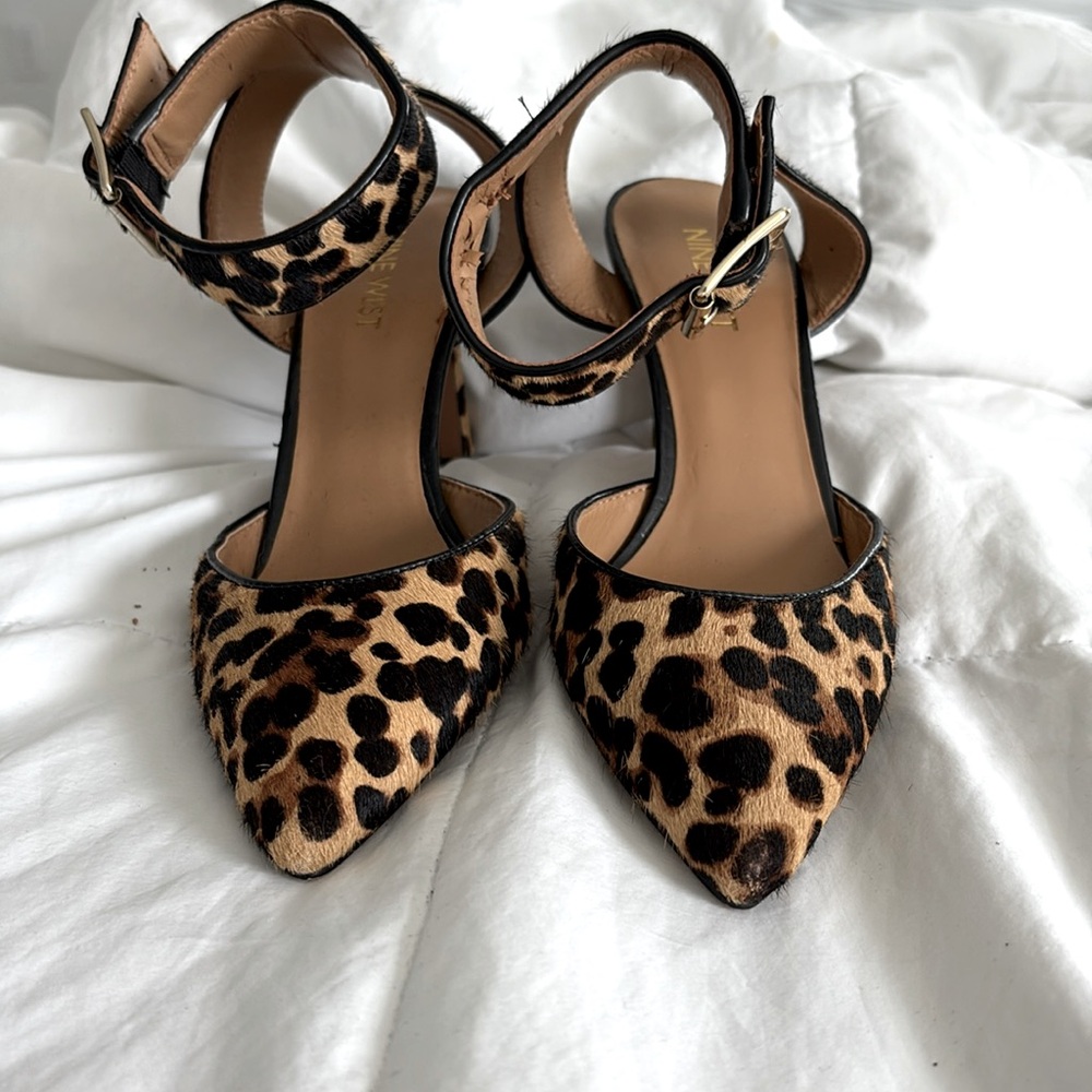 Nine West Leopard Kitten Heels size 5 1/2